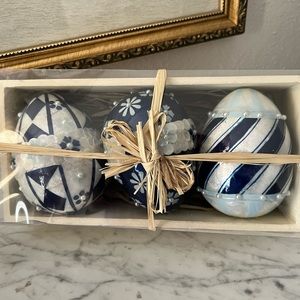 Mackenzie Childs embellished egg decor